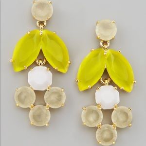 kate spade mini chandelier earrings - yellow